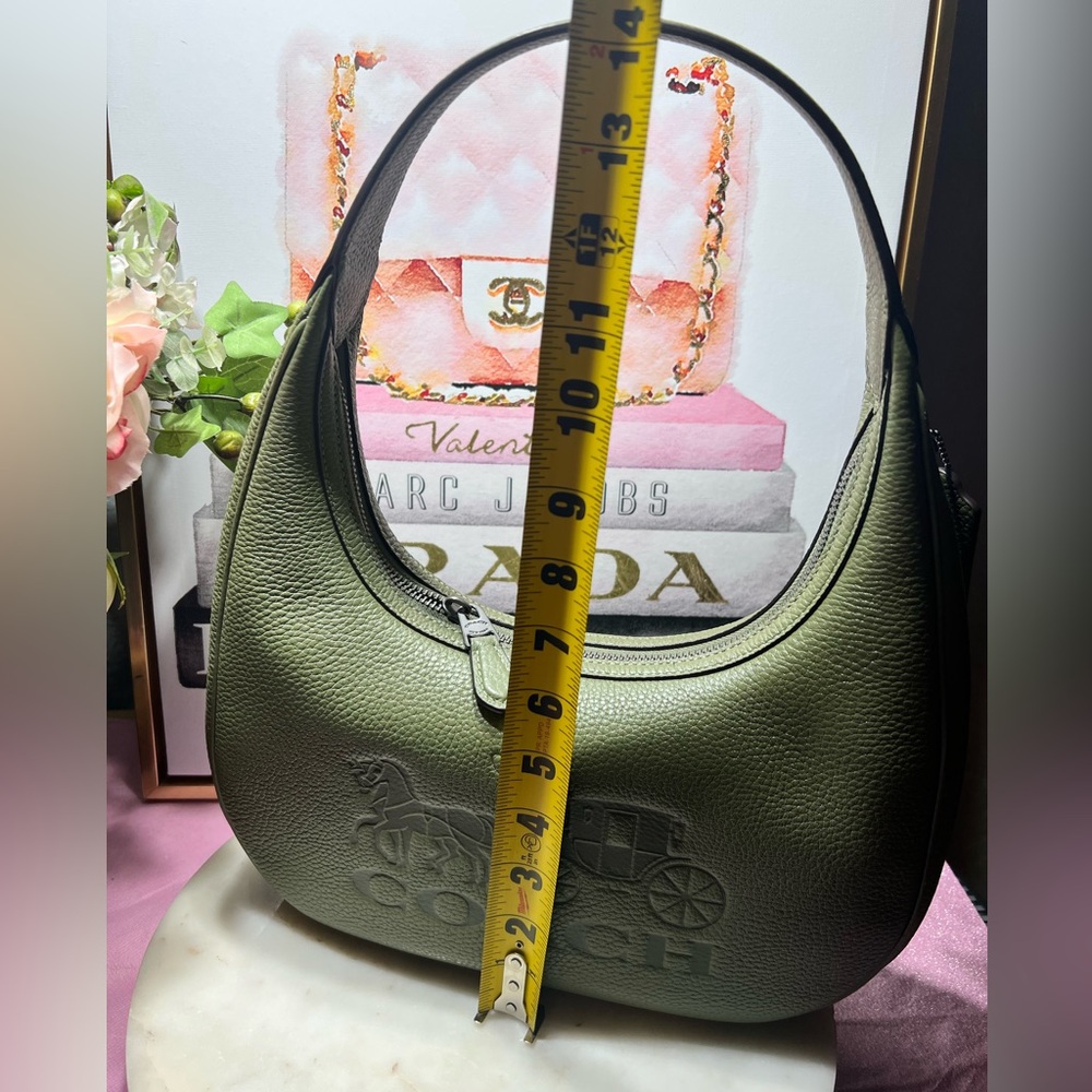 Coach Carmen Shoulder BagForest Green Leather Hobo Bag NWOT - Picture 14 of 14